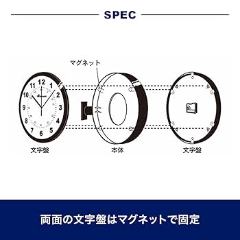 ダルトン ブラック　アナログ BONOX S82429BK Amazon.com: Dulton S82429BK Double Face Wall Clock Black